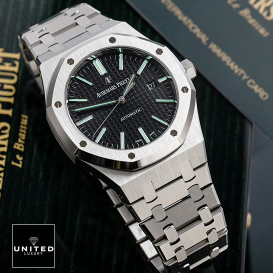 Audemars Piguet Black Dial Stainless Steel Inspired on the audemars piguet box