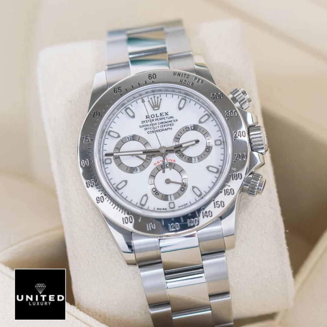 Rolex Daytona White Dial 116520 S.Steel Bezel Inspired