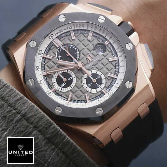 AP Pride of Germany Inspired 2 Audemars Piguet Gold Case Black Bezel Inspired on the man wrist