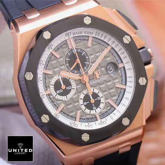 AP Pride of Germany Inspired 4 Audemars Piguet Black Dial Rose Gold Case Inspired front view