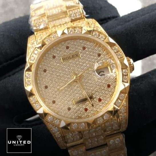 Rolex Datejust 116624 Gold Full Diamond Inspired