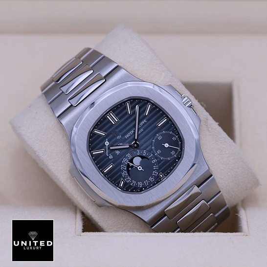 Patek Philippe Nautilus Moon Phase Blue Dial 57121A-001 Inspired in the box