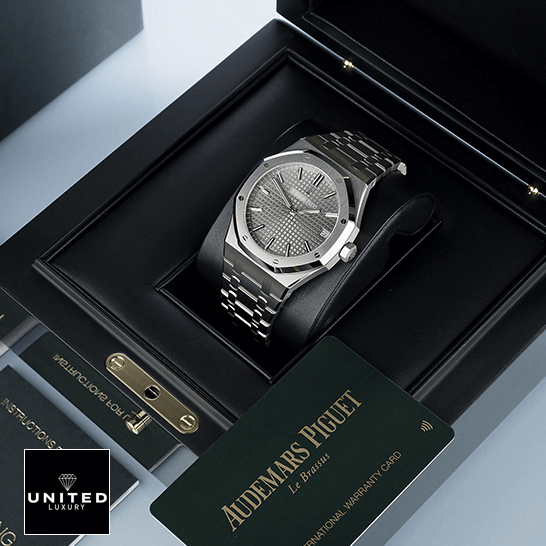 Audemars Piguet Royal Oak Steel Dial Inspired in the box & warranty card