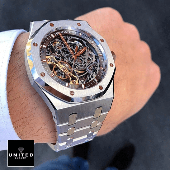 Audemars Piguet Royal Oak Skeleton Dial Inspired on the wristh