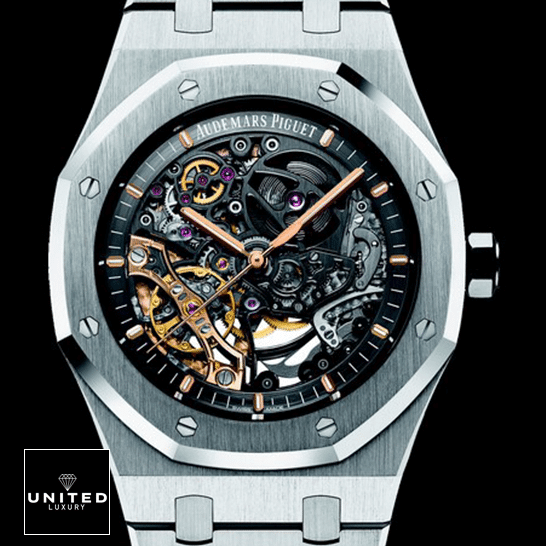 Audemars Piguet Royal Oak Skeleton Dial Stainless Steel Case Inspired front view