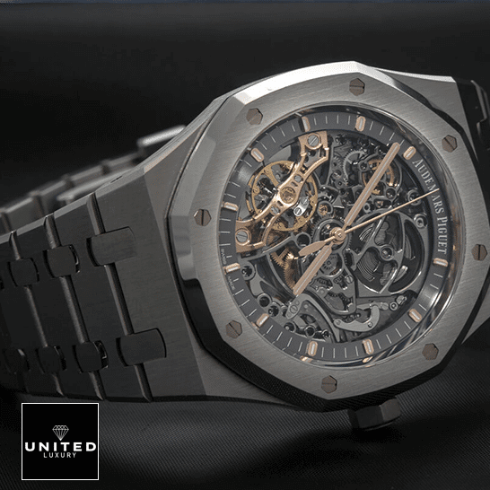 Audemars Piguet Skeleton Dial Stainless Steel Inspired black background