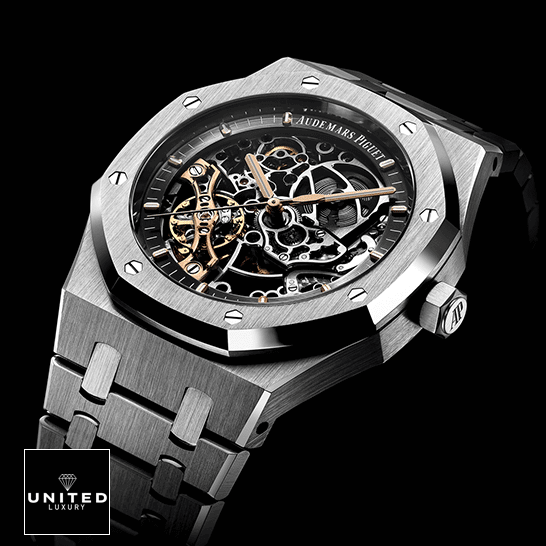 Audemars Piguet Royal Oak Stainless Steel Inspired black background
