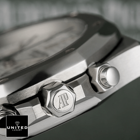 Audemars Piguet 25860ST.OO_.1110ST.05 Royal Oak White Inspired crown / push button