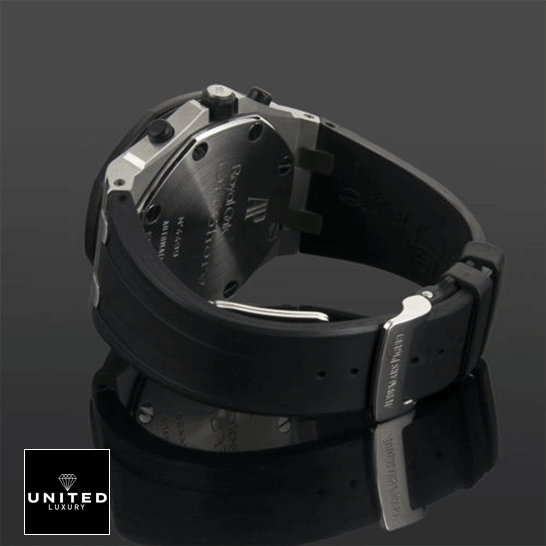 Audemars Piguet Black Rubber Bracelet Steel Case Inspired upside view