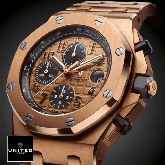 Audemars Piguet Royal Oak Offshore Rose Gold Inspired black background
