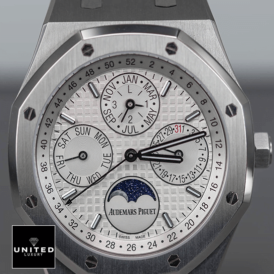 Audemars Piguet 26574ST.OO_.1220ST.01 White Dial Moon Inspired front view