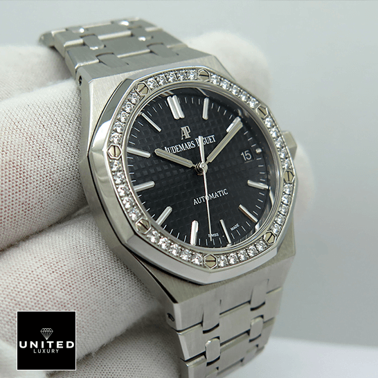 Audemars Piguet Diamond Bezel Black Background Inspired on the hand