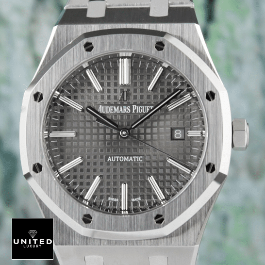 Audemars Piguet 15400ST.OO_.1220ST.04 Royal Oak Grey Dial Inspired white background