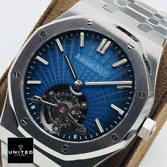 Audemars Piguet 26522TI.OO_.1220TI Tourbillion Blue Dial Inspired in the box
