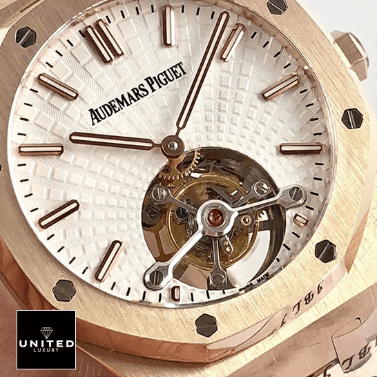 Audemars Piguet Torubillion White Dial Inspired close analog view