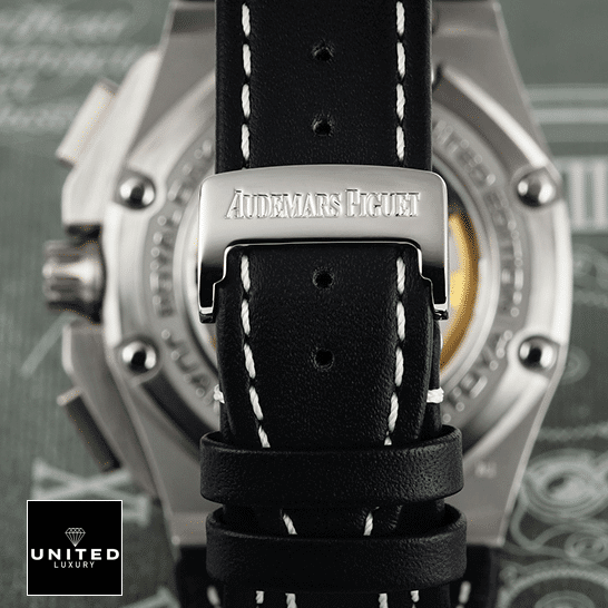 Audemars Piguet Black Calf Leather Bracelet Inspired upside view