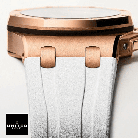 Audemars Piguet Royal Oak White Rubber Bracelet Inspired white background