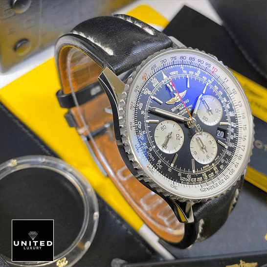 Breitling Navitimer Black Chronograph Black Dial Inspired on the stand