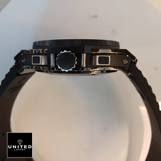 Hublot Black Magic 301.CX.130.RX Inspired 4 Hublot Black Steel Case 301.cx_.130.rx Inspired side view cornw / push button