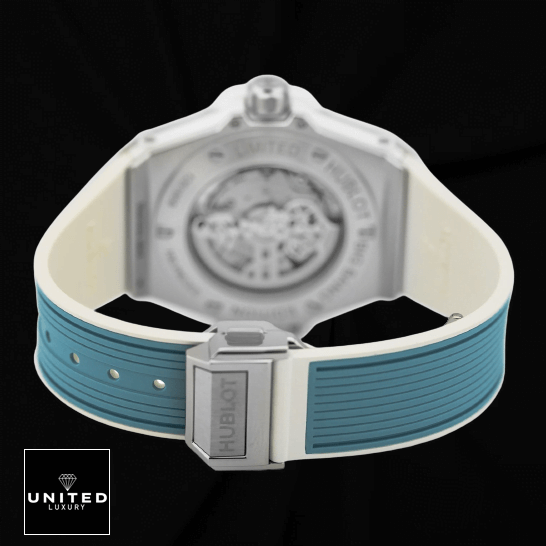 Hublot Big Bang Blue Rubber Bracelet 465_SE_6070_RW_CHM17 Inspired black background