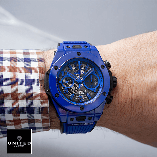 Hublot Big Bang Ujnico Blue Magic 411.ES_.5119 Inspired on the man wrist