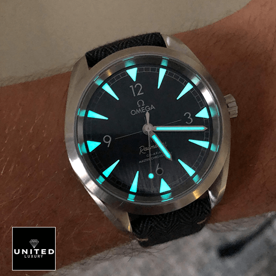 Omega RailMaster 220.12.40.20.01 Black Dial Inspired dial phosphor