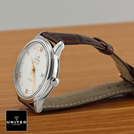 Omega De Ville Prestige 424_13_40_20_02_002 Leather Bracelet Inspired side view