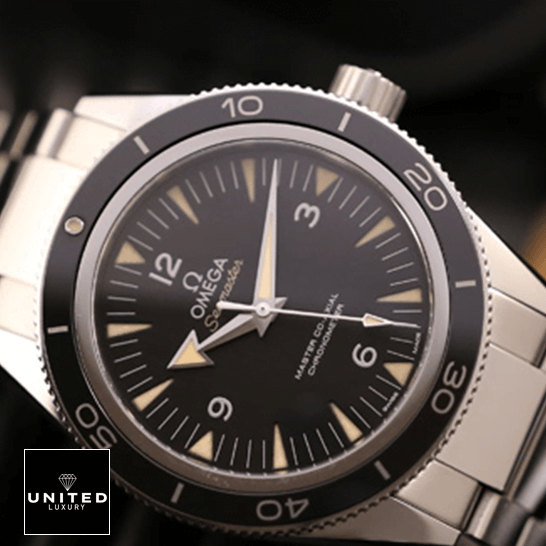 Omega Seamaster Black Dial Stainless Steel Inspired front view