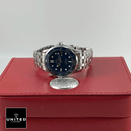 Omega Seamaster 300m Steel B lue Dial Inspired on the red box
