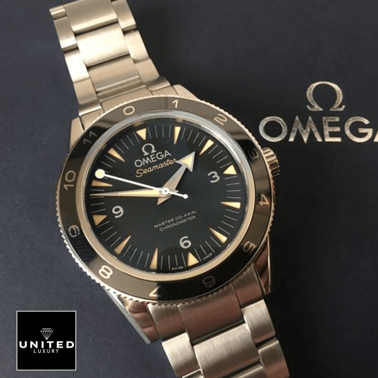 Omega Seamaster Black Dial Stainless Steel Inspired on the omega box