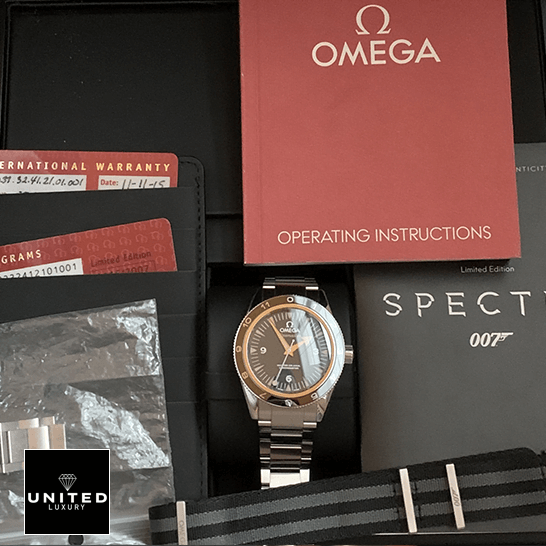 Omega Seamaster 30 Spectre Stainless Steel 233.32.41.21 Inspired warranty card