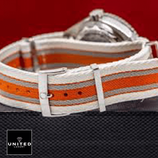 Omega Seamaster Orange & White Bracelet Inspired upside view