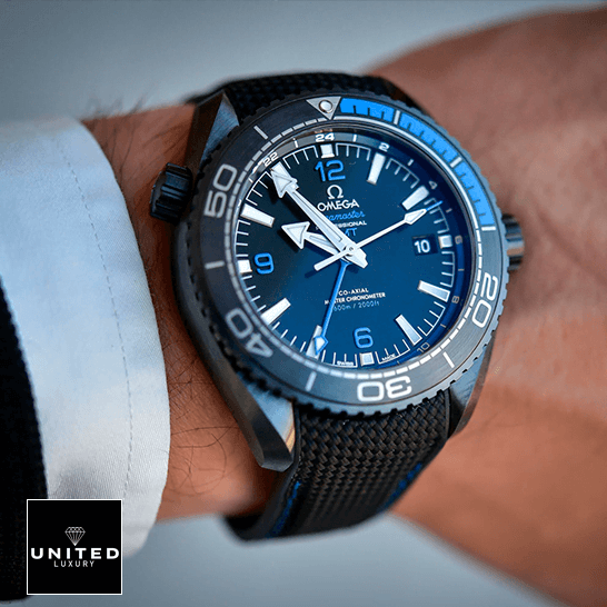 Omega Seamaster 215_92_46_22_01_002 Planet Ocean Blue Dial Inspired on the wrist