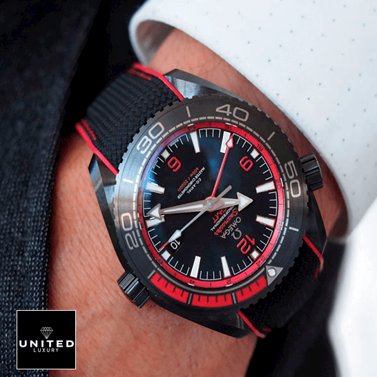 Omega Seamaster GMT Black Dial Red Bezel Inspired on the wrist