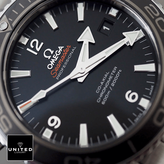 Omega Seamaster Planet Ocean Black Dial Inspired close analog view