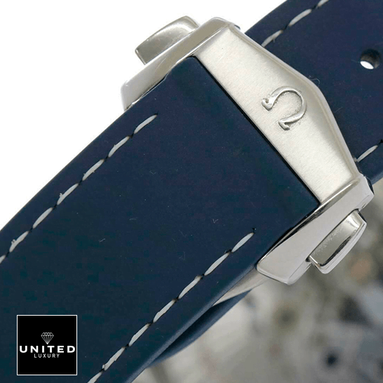 Omega Blue Rubber Bracelet Stainless Steel Clasp Inspired