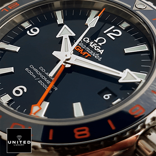 Omega Seamaster Gmt Blue Dial Inspired orange second hand