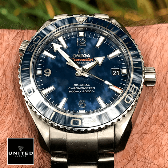 Omega Seamaster Professıonal Co Axial Inspired on the man wrist grass background