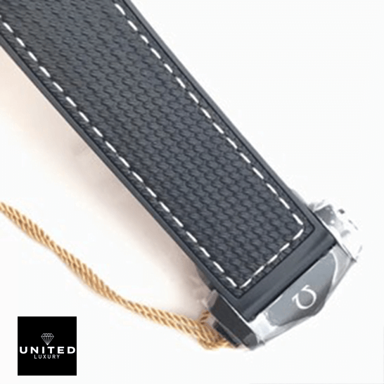 Omega Rubber Black Bracelet Inspired white background