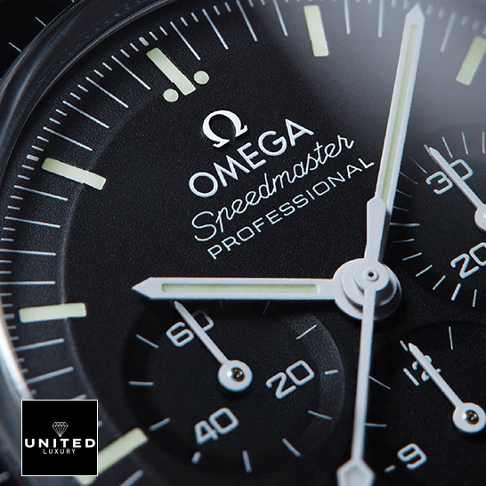 Omega Speedmaster Professınonal Black Dial Inspired close view