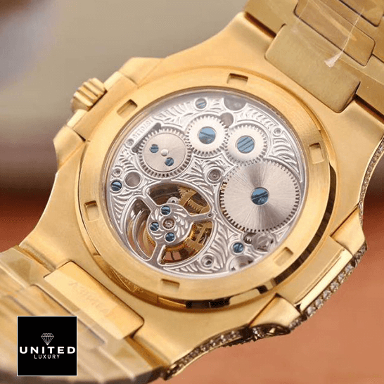 Patek Philippe Nautilus 5711 Fully Yellow Gold Inspired 7 Patek Philippe Gold Case Bracelet Inspired upside view