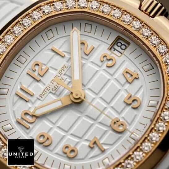 Patek Philippe Diamond Bezel White Dial Inspired close front view