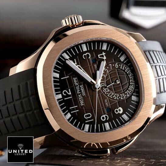 Patek Philippe Geneve Travel Time Brown Dial Inspired side view
