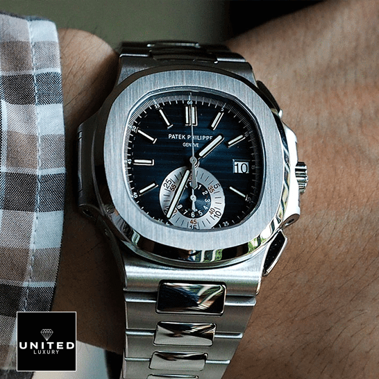 Patek Philippe 59801A-001 Nautilus Blue Dial Steel Inspired on the man wrist