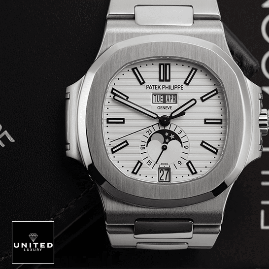 Patek Philippe Nautilus White Dial 5726 Inspired front view
