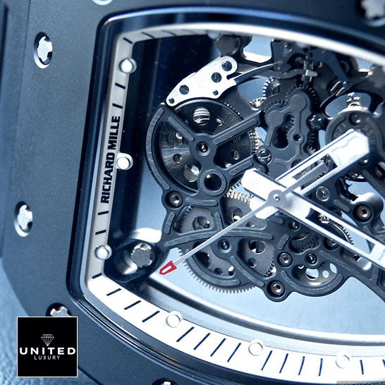 RM055 Black Inspired 5 Richard Mille RM055 White Skeleton Black Bezel Inspired