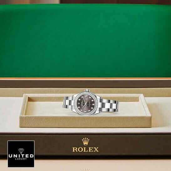 Rolex Datejust 128300 Dark Grey Diamond Inspired