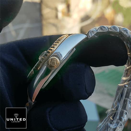 Rolex Day-Date 128238 Yellow Gold With Diamond Dial Inspired 6 Rolex Day-Date 128238 MOP Inspired Silver Case & Gold Crown Pusher
