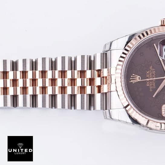 Rolex Datejust 36 116231 Chocolate Floral Dial Two Tone Jubilee Bracelet Inspired