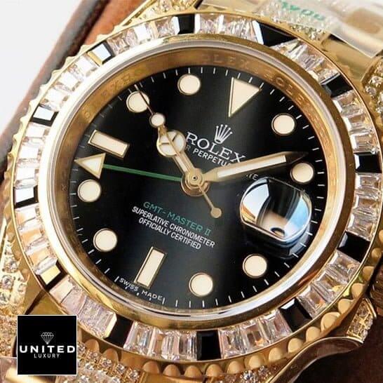 Rolex GMT-Master II 116748SANR Black Dial Gem-Set Bezel Inspired